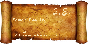 Simon Evelin névjegykártya